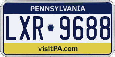 PA license plate LXR9688