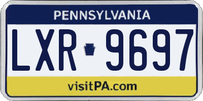 PA license plate LXR9697