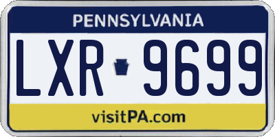 PA license plate LXR9699