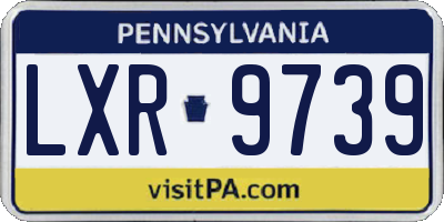 PA license plate LXR9739