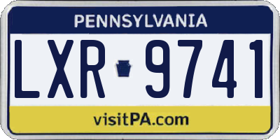 PA license plate LXR9741