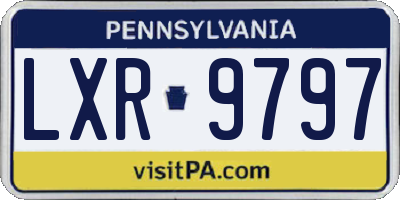 PA license plate LXR9797