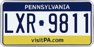 PA license plate LXR9811