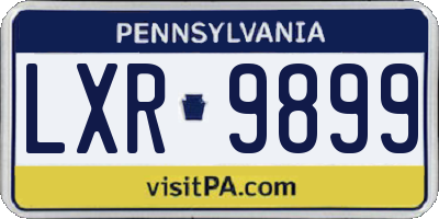 PA license plate LXR9899