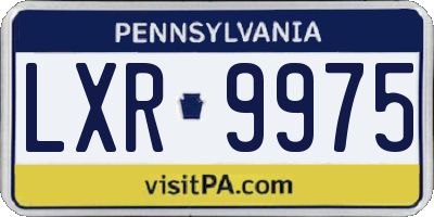 PA license plate LXR9975
