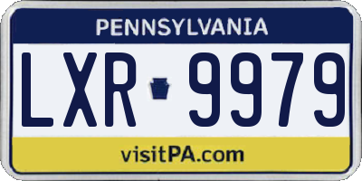 PA license plate LXR9979