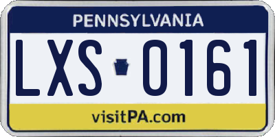 PA license plate LXS0161