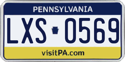 PA license plate LXS0569
