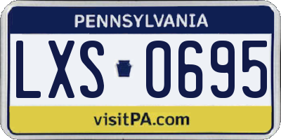 PA license plate LXS0695