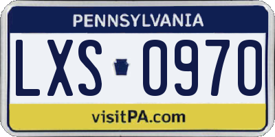 PA license plate LXS0970
