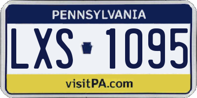 PA license plate LXS1095