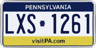 PA license plate LXS1261