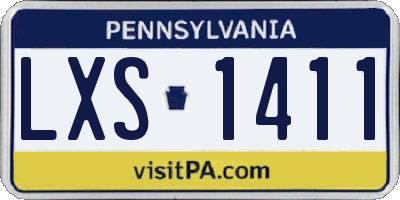 PA license plate LXS1411