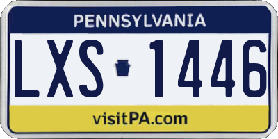 PA license plate LXS1446