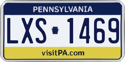 PA license plate LXS1469
