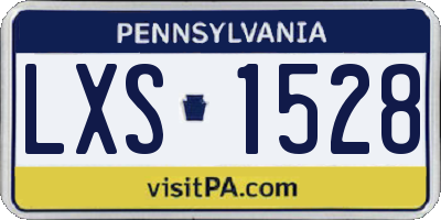 PA license plate LXS1528