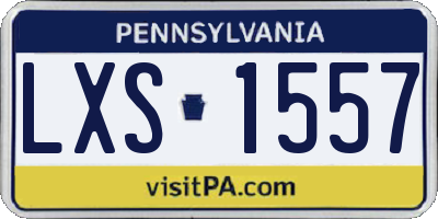 PA license plate LXS1557