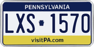 PA license plate LXS1570