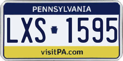 PA license plate LXS1595