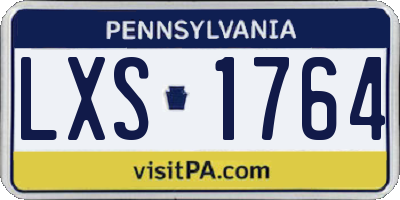 PA license plate LXS1764