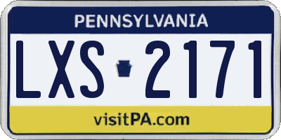 PA license plate LXS2171
