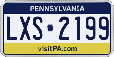 PA license plate LXS2199