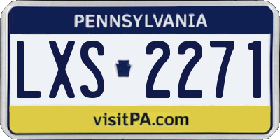 PA license plate LXS2271