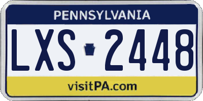 PA license plate LXS2448