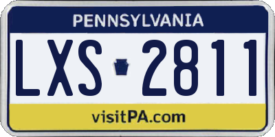 PA license plate LXS2811