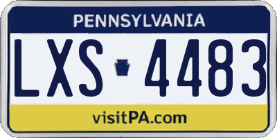 PA license plate LXS4483