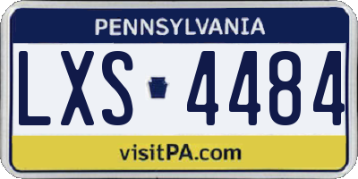 PA license plate LXS4484