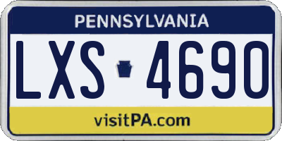 PA license plate LXS4690