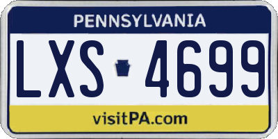PA license plate LXS4699