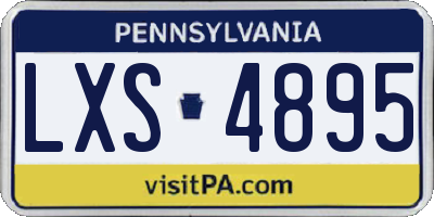 PA license plate LXS4895