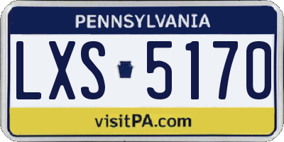 PA license plate LXS5170