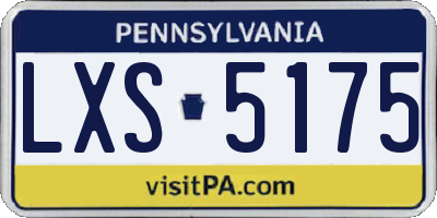 PA license plate LXS5175