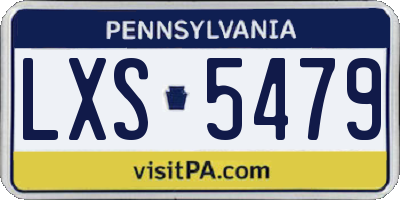PA license plate LXS5479