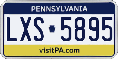 PA license plate LXS5895