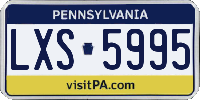 PA license plate LXS5995