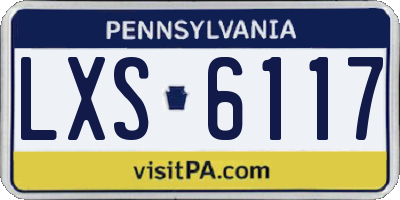PA license plate LXS6117