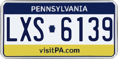 PA license plate LXS6139