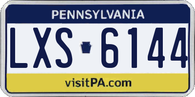 PA license plate LXS6144
