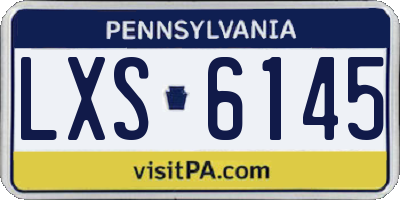 PA license plate LXS6145
