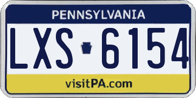 PA license plate LXS6154
