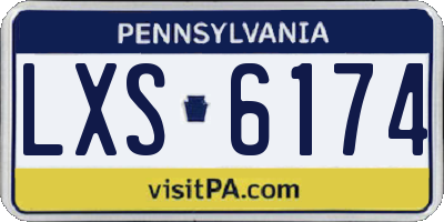 PA license plate LXS6174