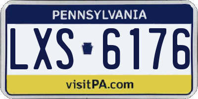 PA license plate LXS6176