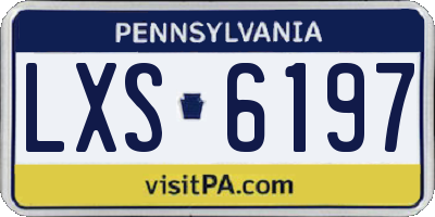 PA license plate LXS6197