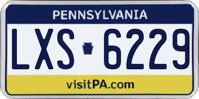 PA license plate LXS6229