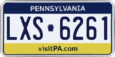 PA license plate LXS6261