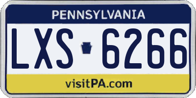 PA license plate LXS6266